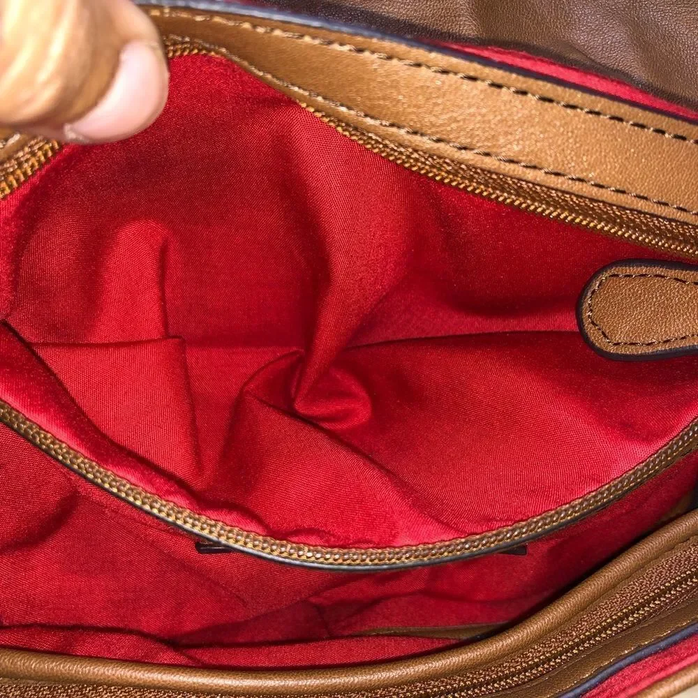 Kate Landry Shoulder Bag Canvas & Leather